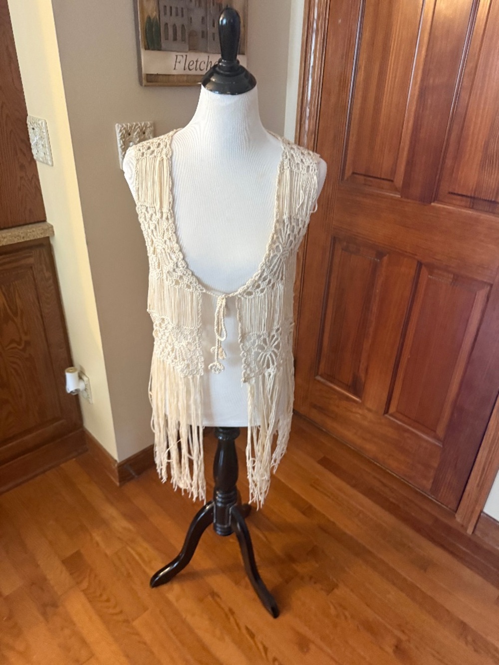 Crochet cotton vest